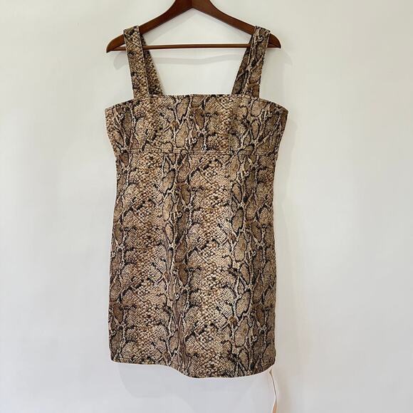 Reformation Womens Lizzie Snake Denim Dress Size 10 NWT - Picture 4 of 9